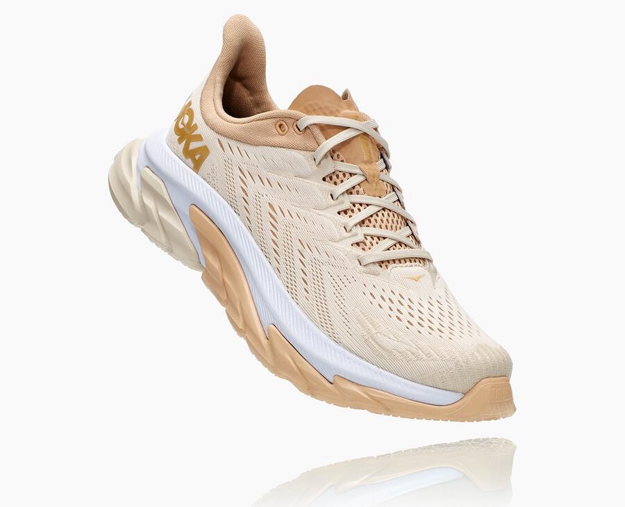 Hoka One One Clifton Edge Löparskor Herr - Beige - IENXU-1254